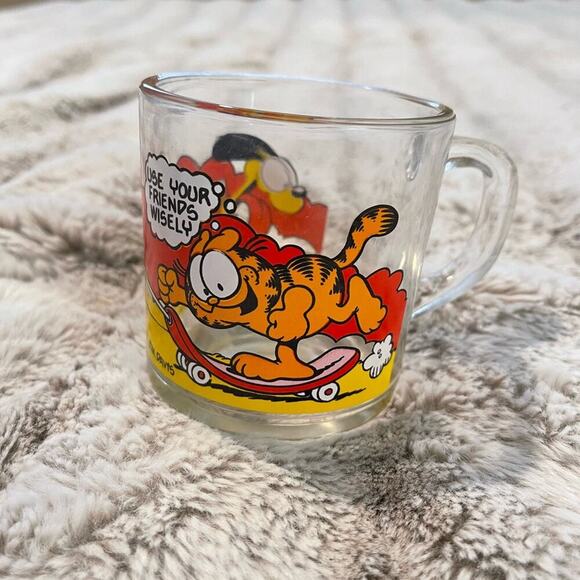 Vintage 1978 McDonald's Garfield & Odie Glass Mug - Picture 3 of 8